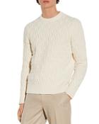 Sandro Twist Wool Blend Cableknit Sweater