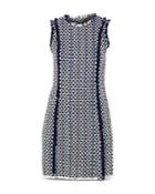 Lanvin Fringed Wool & Cotton Tweed Sheath Dress