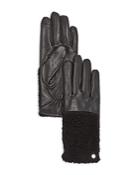 Echo Faux Shearling & Leather Gloves