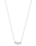 Bloomingdale's Diamond Three Stone Pave Detail Necklace In 14k White Gold, 0.40 Ct. T.w- 100% Exclusive