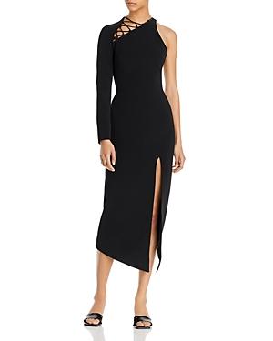 David Koma Chest Lacing Midi Dress