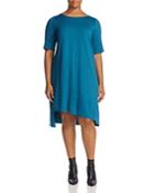 Eileen Fisher Plus Asymmetric Hem Dress