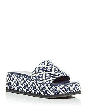 Bally Women's Sylvie Jacquard Logo Platform Slide Sandals