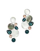 Ippolita Sterling Silver Wonderland Moroccan Dusk Mother-of-pearl, Clear Quartz & Shell Chandelier Earrings