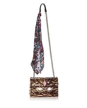 Kurt Geiger London Medium Kensington Animal Print Sequin Crossbody