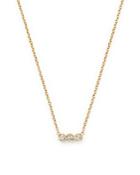 Zoe Chicco 14k Yellow Gold Bar Necklace With Diamonds, 16