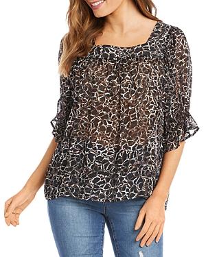 Karen Kane Printed Square Neck Top