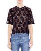 Sandro Mina Floral Lace Top