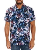 Robert Graham Banyan Stretch Botanical Print Classic Fit Button Down Shirt