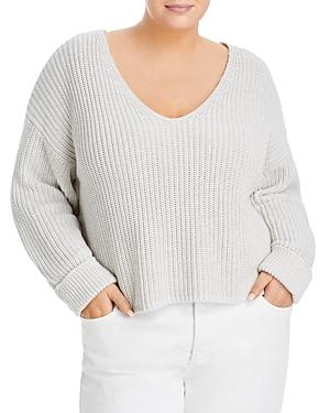 French Connection Plus Ribbed Cuffed Sweater
