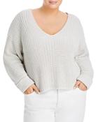 French Connection Plus Ribbed Cuffed Sweater