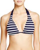 Shoshanna Striped Jersey Halter Bikini Top