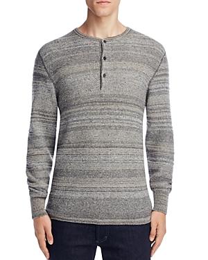 Billy Reid Textured Stripe Henley Sweater