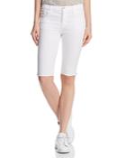 J Brand 811 Bermuda Denim Shorts In Blanc