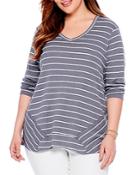 Nic+zoe Plus Mashpee Striped Top