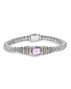 Lagos 18k Yellow Gold And Sterling Silver Glacier Bracelet With Rose De France Amethyst