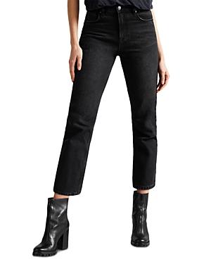 Ted Baker Tisola Straight Leg Jeans In Black