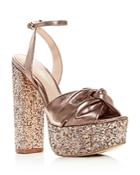 Rachel Zoe Claudette Glitter High Block-heel Platform Sandals