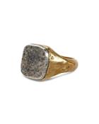 John Varvatos Collection Sterling Silver & Brass Signet Ring