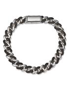 Bloomingdale's Men's Black Diamond Link Bracelet In 14k White Gold, 0.50 Ct. T.w. - 100% Exclusive