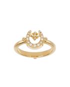 Temple St. Clair 18k Yellow Gold Pave Diamond Mini Horseshoe Ring