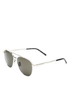 Saint Laurent Men's Brow Bar Aviator Sunglasses, 55mm