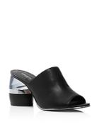Kenneth Cole Women's Louise Leather & Lucite Heel Mules - 100% Exclusive