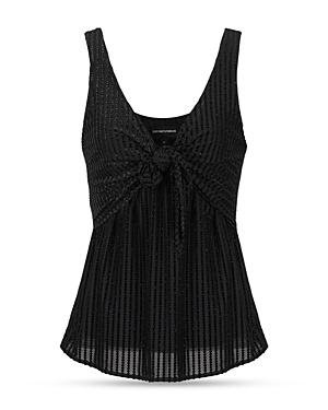 Emporio Armani Knotted Metallic Threaded Top