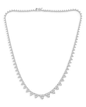 Bloomingdale's Trio Diamond Tennis Necklace In 14k White Gold, 10.0 Ct. T.w. - 100% Exclusive