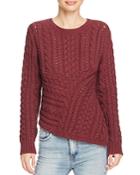 360 Sweater Asymmetric Chunky Cable Sweater