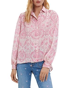 Maje Paisley High/low Hem Top