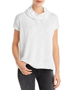 Eileen Fisher Funnel Neck Slub Knit Top