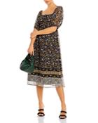 Aqua Square Neck Midi Dress - 100% Exclusive