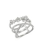 Bloomingdale's Diamond Scattered Crossover Ring In 14k White Gold, 0.80 Ct. T.w. - 100% Exclusive