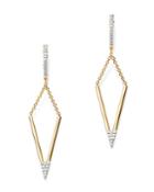 Bloomingdale's Diamond Geometric Drop Earrings In 14k Yellow Gold, 0.10 Ct. T.w. - 100% Exclusive