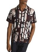 Reiss Rico Abstract Print Camp Shirt