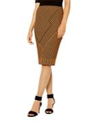 Karen Millen Chevron Stripe Knit Pencil Skirt
