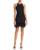 Likely Mora Feather-hem Mini Sheath Dress