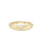 Zoe Lev 14k Yellow Gold Diamond Dome Ring