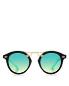 Krewe St Louis Ii Mirrored Round Sunglasses, 48mm