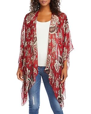 Karen Kane Open Front Paisley Kimono