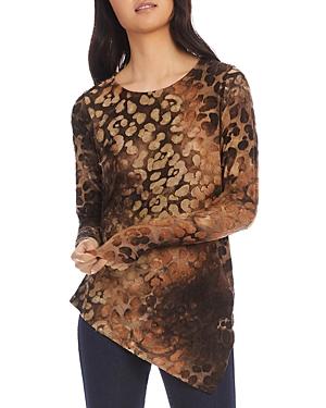 Karen Kane Asymmetrical Hem Burnout Top