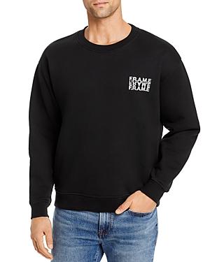 Frame Cotton Logo Print Regular Fit Crewneck Sweatshirt