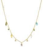 Argento Vivo Stone Dangle Necklace In 14k Gold-plated Sterling Silver, 16