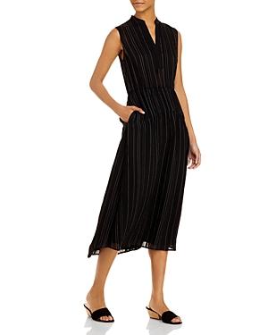 Vince Drapey Striped Midi Dress