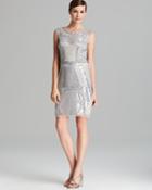 Aidan Mattox Sheath Dress - Sleeveless Deco Beaded