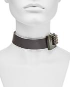 Marni Leather & Horn Choker Necklace, 14