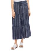 Karen Kane Tiered Striped Maxi Skirt