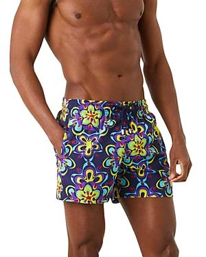 Vilebrequin Moorise Aqua Ronde Tortue Floral Medallion Swim Trunks