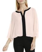 Vince Camuto Two Tone Batwing Blouse
